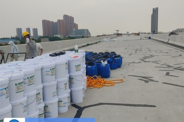 G107武汉市东西湖段(高桥二路至额头湾)快速化改造提升工程总承包P段(八方路西~额头湾)桥面防水施工